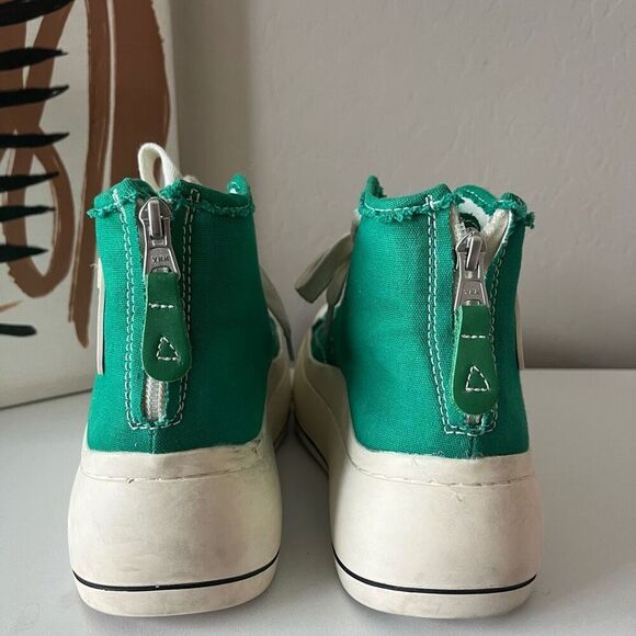 R13 Kurt Green Platform High Top Canvas Lace Up Sneakers Women’s Size 7 - Picture 6 of 8
